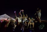 Nighttime Car Party at Coachella