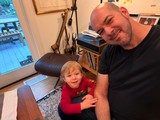 Father and Toddler Home Office Moment