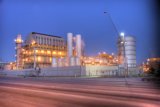 Illuminated Industrial Production at Night