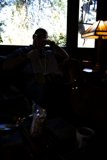 Man and Dog at the Lamp-lit Table