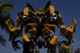 Bumblebee Robot Among Palm Trees