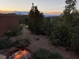 Desert Fire Pit at Sunset
