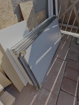 Construction Materials and Windows on Patio