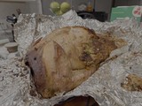 Roasted Turkey Resting in Aluminum Foil
