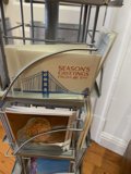 Greeting Cards Displayed on a Wooden Bridge Shelf