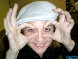 Black-shirted Woman with a Beanie Cap