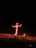Nighttime Solo Performance on Platform