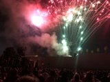 Explosive Sky over the Concert Crowd