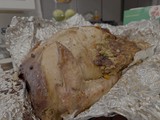 Roasted Turkey Wrapped in Aluminum Foil