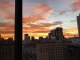 Urban Sunset over a Cityscape