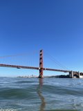 Majestic Golden Gate Bridge over Blue Waters