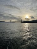 A Captivating View of the Golden Gate Bridge at Sunset