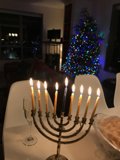 Menorah and Christmas Tree