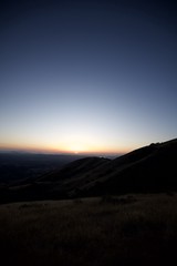 Golden Twilight Over Bay Area Hills at Dusk