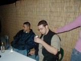 Black Shirted Dave B at the Dining Table