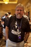 Medal-Wearing Man in Black Shirt