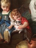 Portrait of Two Children and Their Dog