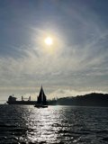 Sailing alongside the big ship