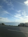 Freeway Driving with Ocean View