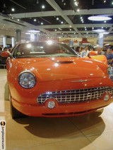 Eye-Catching Orange Sports Car on Display at LA Auto Show 2002