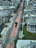 Cityscape with Red Roadline in San Francisco