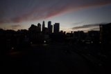 Sunset over Los Angeles Skyline