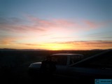 The Man and His Pickup Truck at Sunset