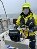 Captain navigating the waters