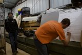 Brainstorming Session in an Industrial Warehouse