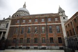 Historic Brick Building Behind St Paul's Cathedral London