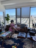 Relaxing in a Blue Sky Living Room