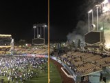 Dodgers vs Mariners Game at Night