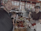 Family BBQ Meal at Restaurant