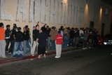 Urban Crowd Waiting in Line