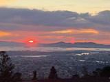 Golden Sunset Over San Francisco Bay from Berkeley Hills