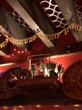 Bright Red Ceiling Fills the Room with Warmth