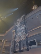 Modern Atrium with Geometric Art Installation