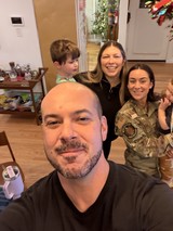 Military Family Holiday Selfie at Home