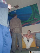 Three Men in a Living Room
