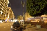 Blurry Metropolis Intersection at Night