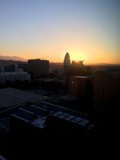 Sunrise Silhouette of LA City Hall