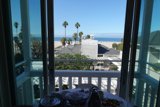 Serenity at Sunrise: A Beachfront Balcony View