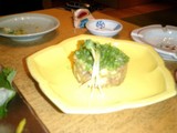 Delicious Japanese Lunch on a Yellow Plate