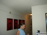 Red Skull Portrait in a Hallway