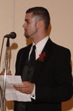 Dan B addressing the crowd