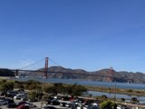 Elevated View of Golden Gate Bridge from Presidio Parking Lot