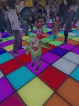 Children Playing on Interactive LED Floor Display