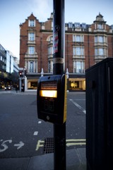 Pedestrian Crossing Signal at Dawn in London