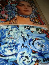 Blue and White Flower Woman