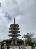 Pagoda Amidst a Bustling City